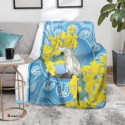 World Diabetes Day Australia Blanket Yellow-crested Cockatoo Golden Wattle Aboriginal LT14