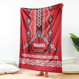 Toitu Te Tiriti Waitangi Blanket Red Wharenui House LT9