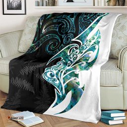 Proud Aotearoa Blanket Maori Silver Fern Mix Paua Shell Pattern LT14