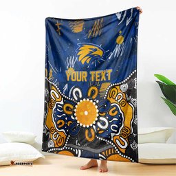 Personalized West Coast Eagles Blanket Aboriginal Dot Painting Graffiti Style TS04