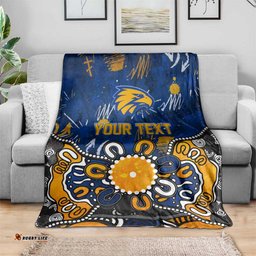 Personalized West Coast Eagles Blanket Aboriginal Dot Painting Graffiti Style TS04