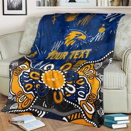 Personalized West Coast Eagles Blanket Aboriginal Dot Painting Graffiti Style TS04