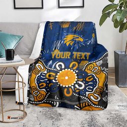 Personalized West Coast Eagles Blanket Aboriginal Dot Painting Graffiti Style TS04