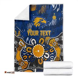 Personalized West Coast Eagles Blanket Aboriginal Dot Painting Graffiti Style TS04