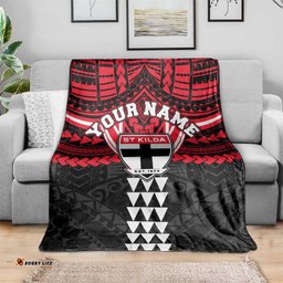 Personalized St Kilda Saints Blanket Polynesian Tribal Pattern Heritage Football TS04