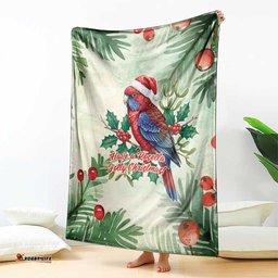 Watercolor Floral Crimson Rosella Blanket Its Aussie Christmas Time! LT9