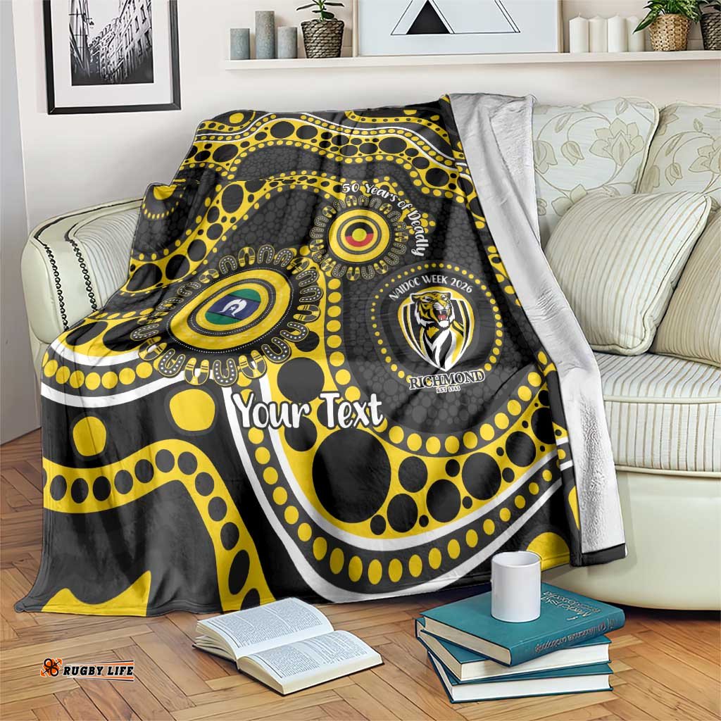 Richmond NAIDOC Week 2026 Personalised Blanket 50 Years of Deadly Aboriginal Art LT14