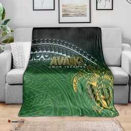 Cook Islands Rugby Kuki Avaiki Blanket Tribal Turtle LT7