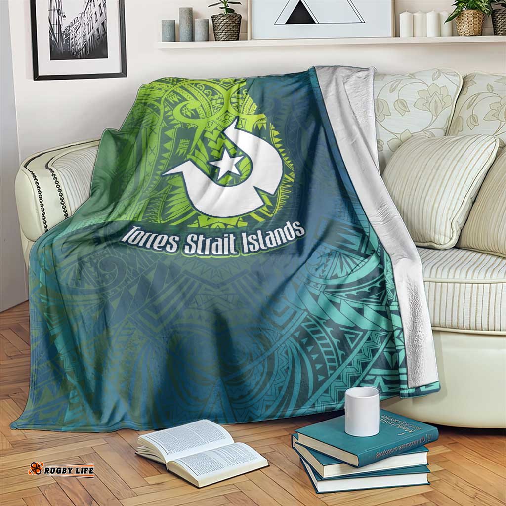 Torres Strait Islands Blanket Vibrant Polynesian Tribal Pattern Art TS04