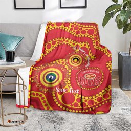 Suns NAIDOC Week 2026 Personalised Blanket 50 Years of Deadly Aboriginal Art LT14