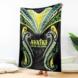 Rugby Cook Islands Avaiki Blanket Black Kuki Airani Tribal Maori Inspired LT9
