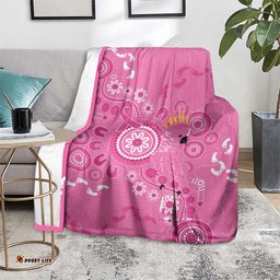 Pink Ribbon Australia Blanket Breast Cancer Awareness Aboriginal Cacatua leadbeateri LT14