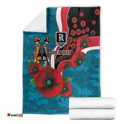 Port Power ANZAC Personalised Blanket Lest We Forget Poppy Camo LT9