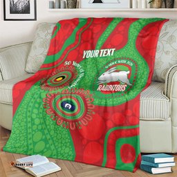 Rabbitohs NAIDOC Week 2026 Personalised Blanket 50 Years of Deadly Aboriginal Art LT14