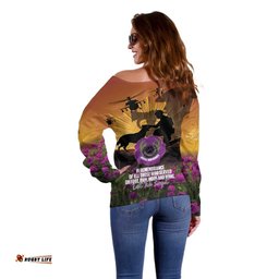 Animal War Heroes Australia ANZAC Day Off Shoulder Sweater We Will Always Remember Them LT14