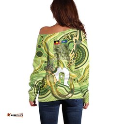 2026 NAIDOC Week 50 Years Deadly Off Shoulder Sweater Flows of Time LT7