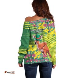 Aussie and Bloody Proud of It Off Shoulder Sweater Happy Australia Day LT9