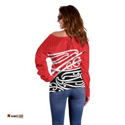 All Red New Zealand Kowhai Ngutukak Off Shoulder Sweater LT9