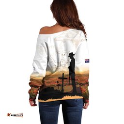 Australia And New Zealand ANZAC Day Off Shoulder Sweater Battle Of Beersheba LT05