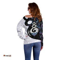Aotearoa Pikorua Off Shoulder Sweater NZ Twist - Bond And Love LT14