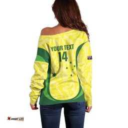 Australia Football Custom Off Shoulder Sweater Go Socceroos Grunge Sporty Style LT14