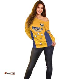 Australian South Australia Lawn Bowls Custom Off Shoulder Sweater Aussie Minimalist Style LT9
