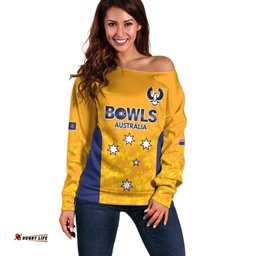 Australian South Australia Lawn Bowls Custom Off Shoulder Sweater Aussie Minimalist Style LT9