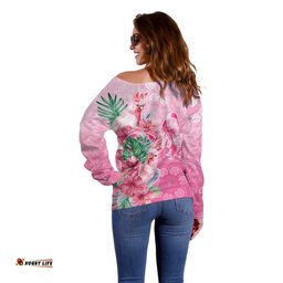 Australia Cockatoos Breast Cancer Off Shoulder Sweater Faith Hope Love LT05