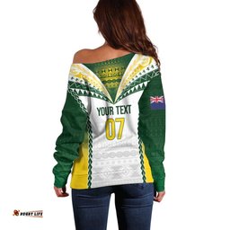 Cook Islands Rugby Custom Off Shoulder Sweater Kuki's Aitu Champions LT7