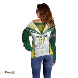 Cook Islands Rugby Custom Off Shoulder Sweater Kuki's Aitu Champions LT7