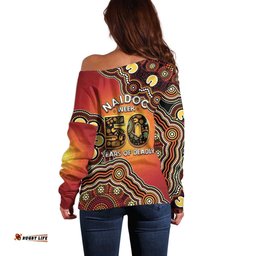 Australia Indigenous NAIDOC Week 2026 Off Shoulder Sweater 50 Years Of Deadly LT05