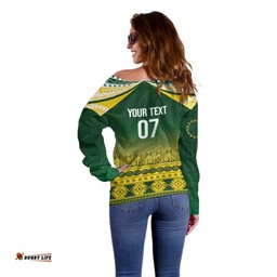 Cook Islands Rugby Custom Off Shoulder Sweater Kuki Avaiki LT7