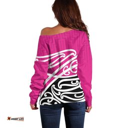All Pink New Zealand Kowhai Ngutukak Off Shoulder Sweater LT9