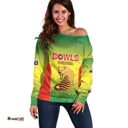 Australian Tasmania Lawn Bowls Custom Off Shoulder Sweater Aussie Minimalist Style LT9