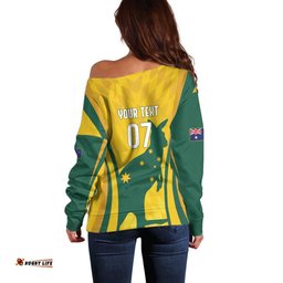 Australia Socceroos Custom Off Shoulder Sweater 2026 Forever Golden LT7