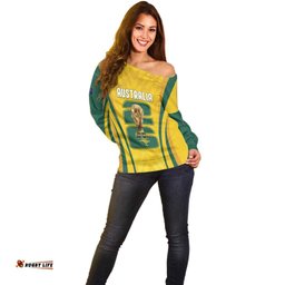 Australia Socceroos Custom Off Shoulder Sweater 2026 Forever Golden LT7