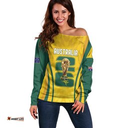 Australia Socceroos Custom Off Shoulder Sweater 2026 Forever Golden LT7