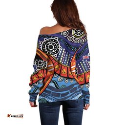 Australia Victoria State Off Shoulder Sweater Peace and Prosperity LT9