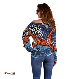 Australia Victoria State Off Shoulder Sweater Peace and Prosperity LT9