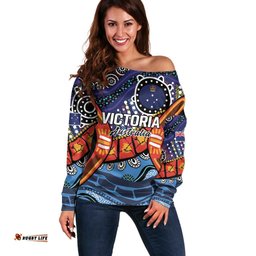 Australia Victoria State Off Shoulder Sweater Peace and Prosperity LT9