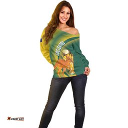Australia Socceroos WC2026 Custom Off Shoulder Sweater Golden Champions LT7