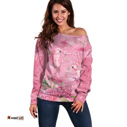 Australia Breast Cancer Awareness Off Shoulder Sweater Think Pink Cockatoos Ribbon LT14