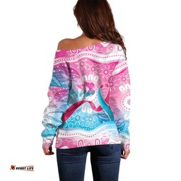 Australia Hereditary Cancer Awareness Off Shoulder Sweater Never Give Up LT05
