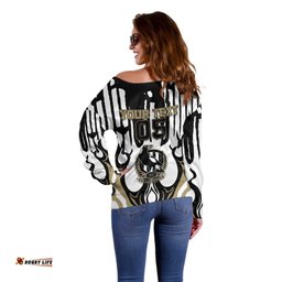 Custom Collingwood Black Off Shoulder Sweater Unique Style DT05