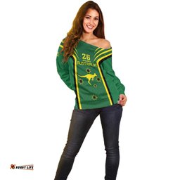 Australia Day 26 January Personalised Off Shoulder Sweater With National Color LT9
