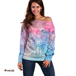 Australia NAIDOC Week 2026 50 Years Deadly Off Shoulder Sweater Celestial Glows LT7