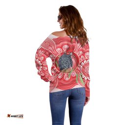Australia Gang-gang Cockatoo Christmas Off Shoulder Sweater Eucalyptus Blossoms Aboriginal Merry Xmas LT14
