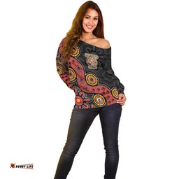NAIDOC Week 2026 Off Shoulder Sweater 50 Years of Deadly Indigenous Pride LT18
