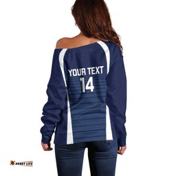 Custom Victoria Cricket Off Shoulder Sweater Go Champions - Sporty Style LT14