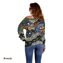 NAIDOC Deadly 50 Years Off Shoulder Sweater Aboriginal and Torres Strait Islander LT9